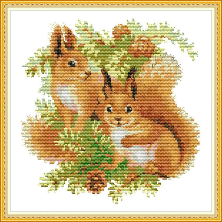 Squirrel Cross Stitch Kits DA362