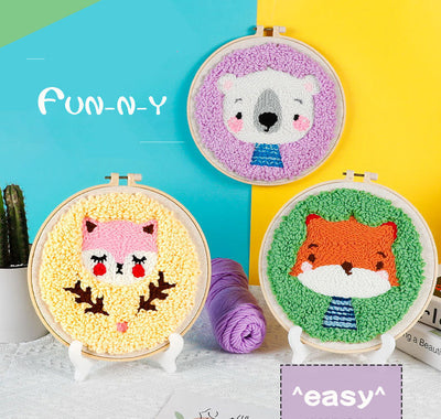 Little Brother Fox Punch Needle Embroidery Kits ANI014