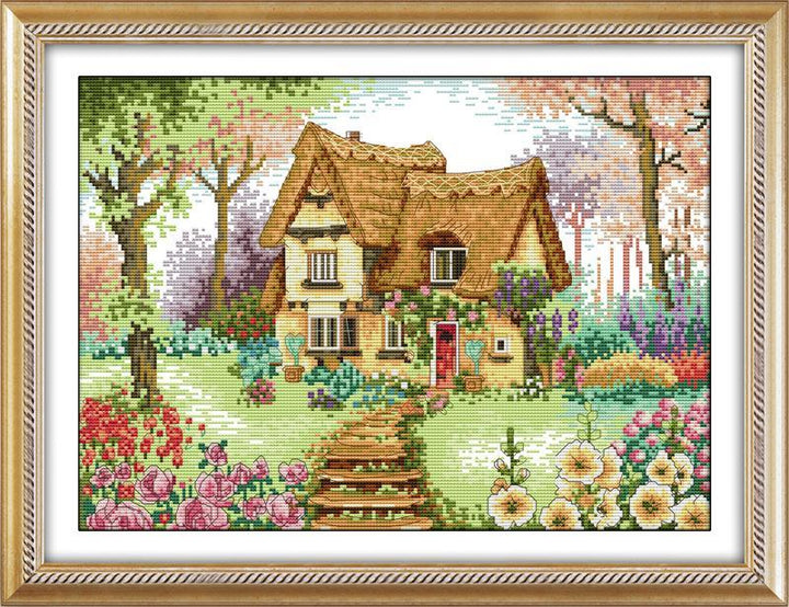 Log Cabin Cross Stitch Kits F023