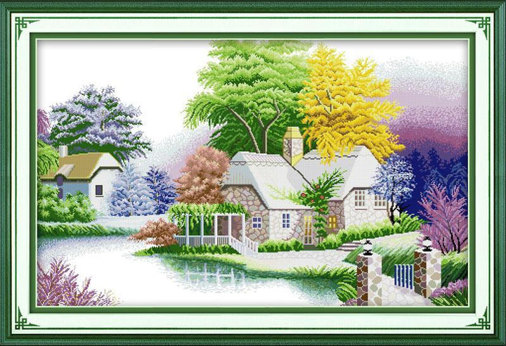 Log Cabin Cross Stitch Kits F087