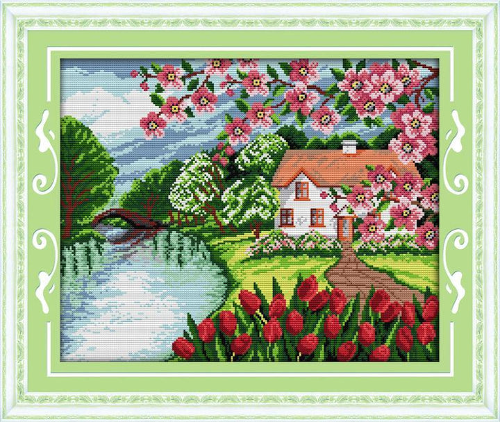 Log Cabin Cross Stitch Kits F305