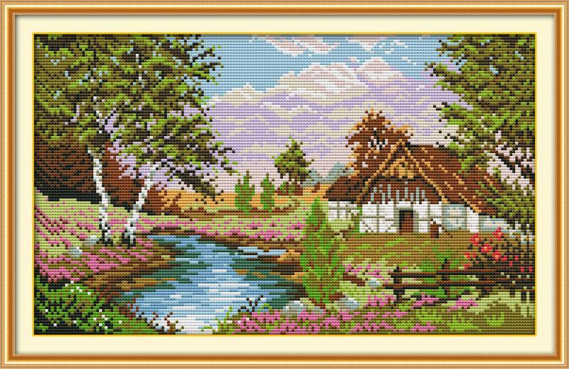 Log Cabin Cross Stitch Kits F338