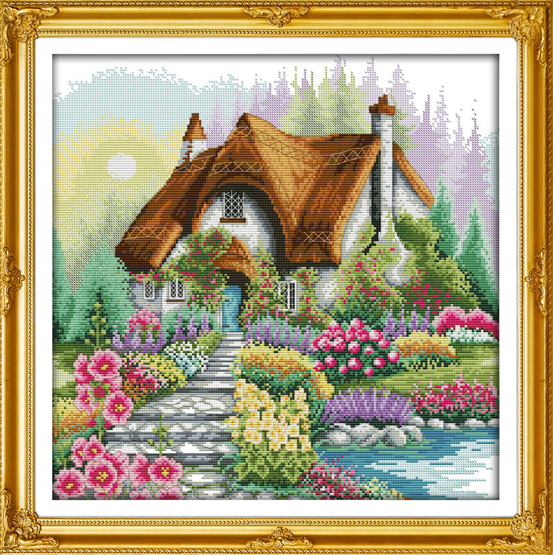 Log Cabin Cross Stitch Kits F351