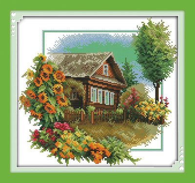 Log Cabin Cross Stitch Kits F454