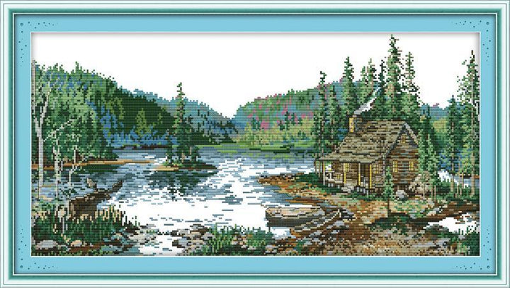 Log Cabin Cross Stitch Kits F457