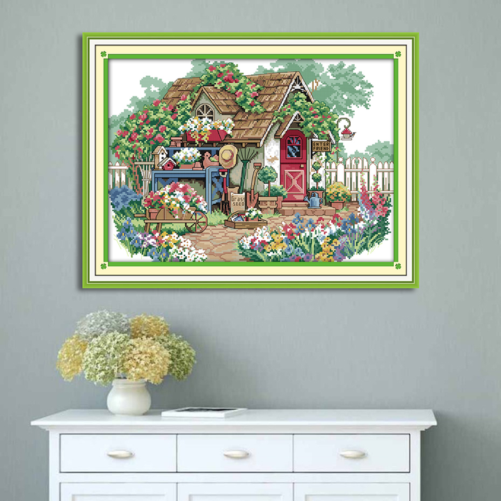 Log Cabin Cross Stitch Kits F671