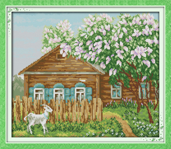 Log Cabin Cross Stitch Kits F687