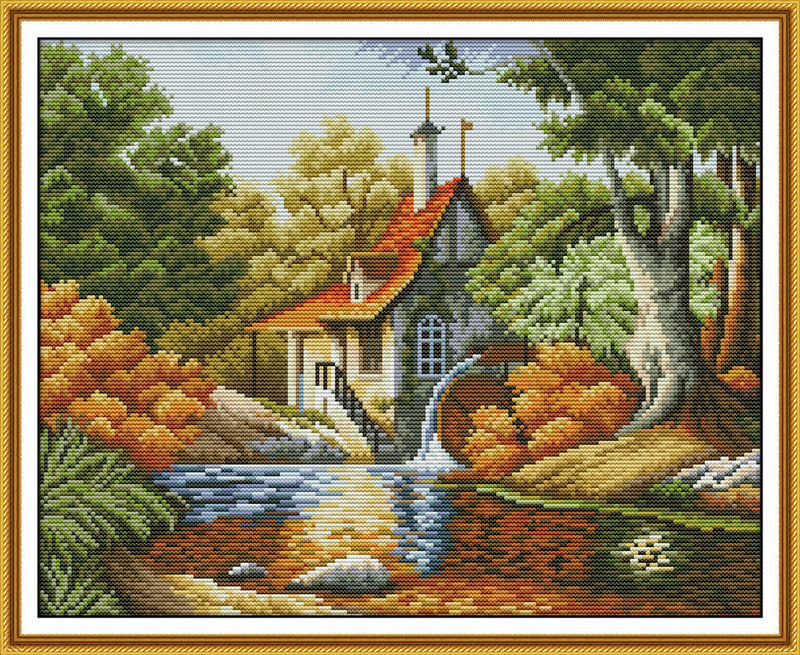 Log Cabin Cross Stitch Kits F797