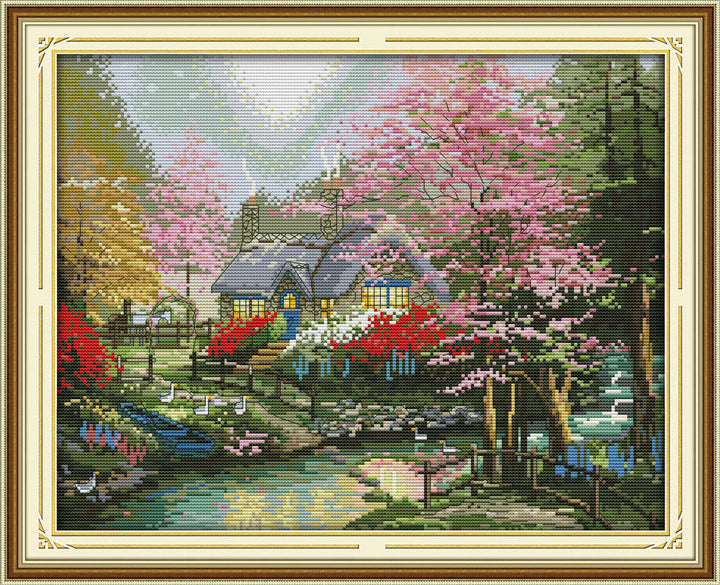 Log Cabin Cross Stitch Kits F809