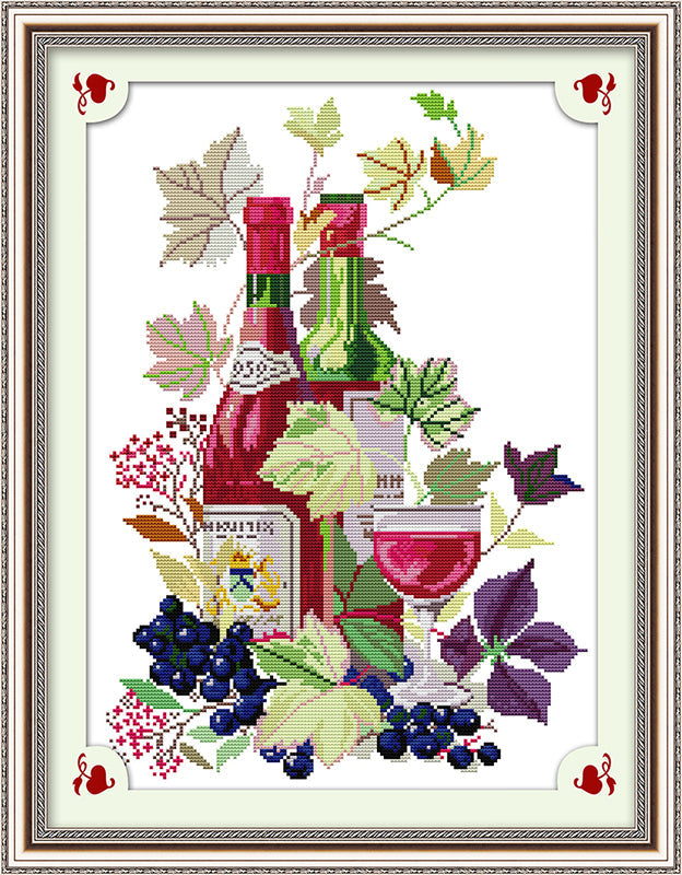 Wine Cross Stitch Kits J010