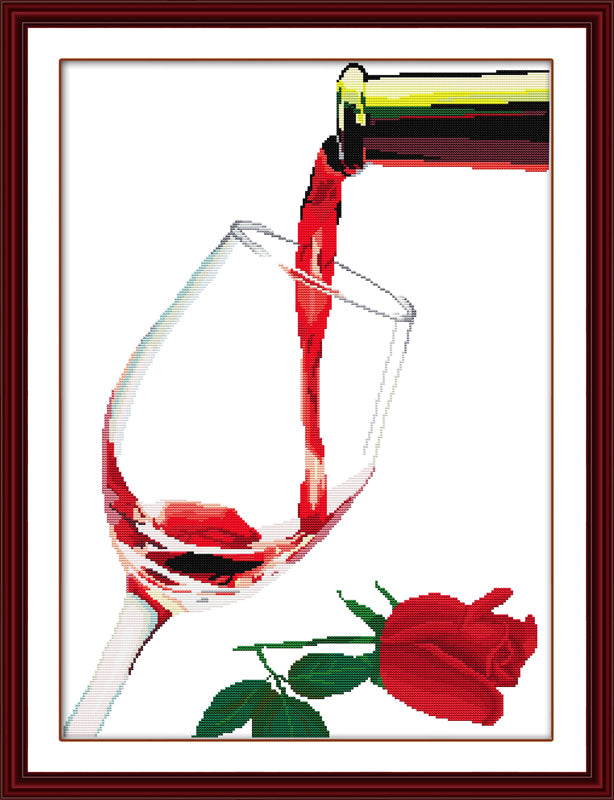 Wine Cross Stitch Kits J026