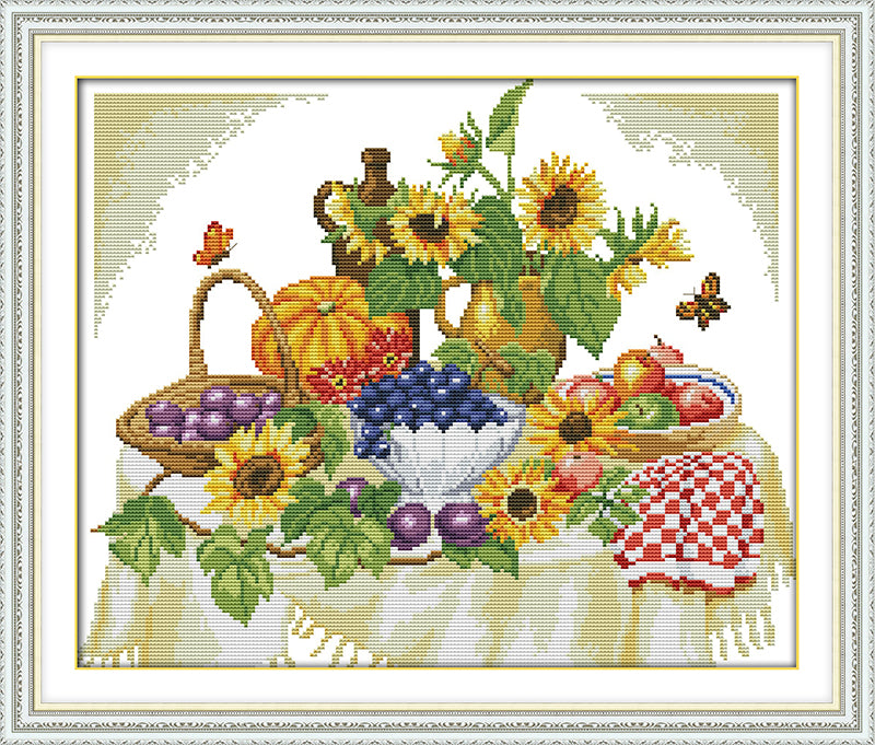 Flower Cross Stitch Kits J117