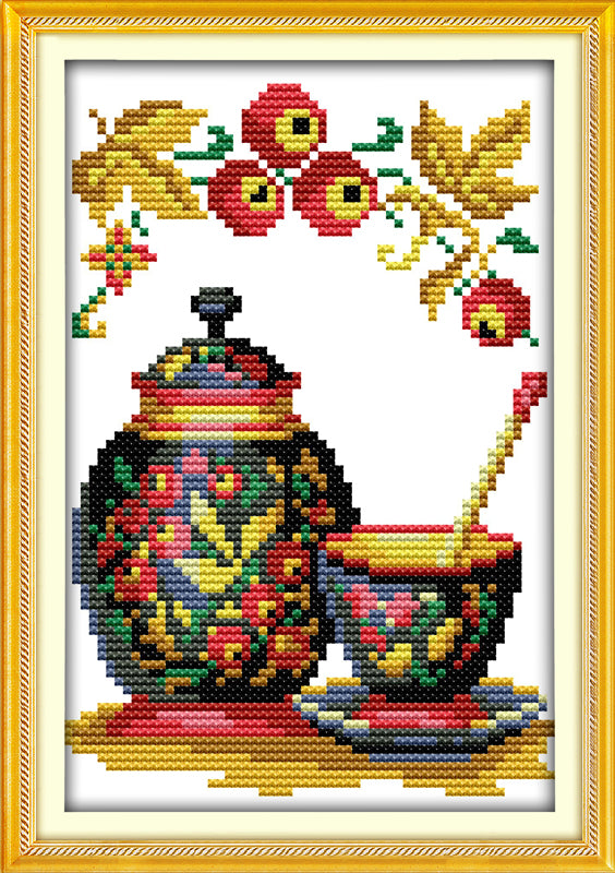 Pot Cross Stitch Kits J167