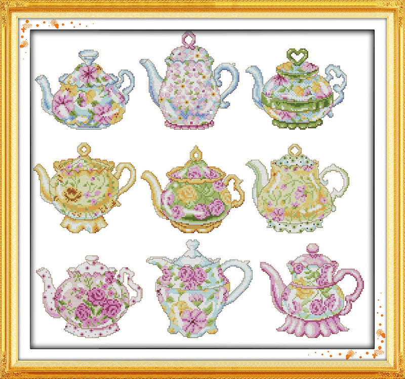 Teapot Cross Stitch Kits J325