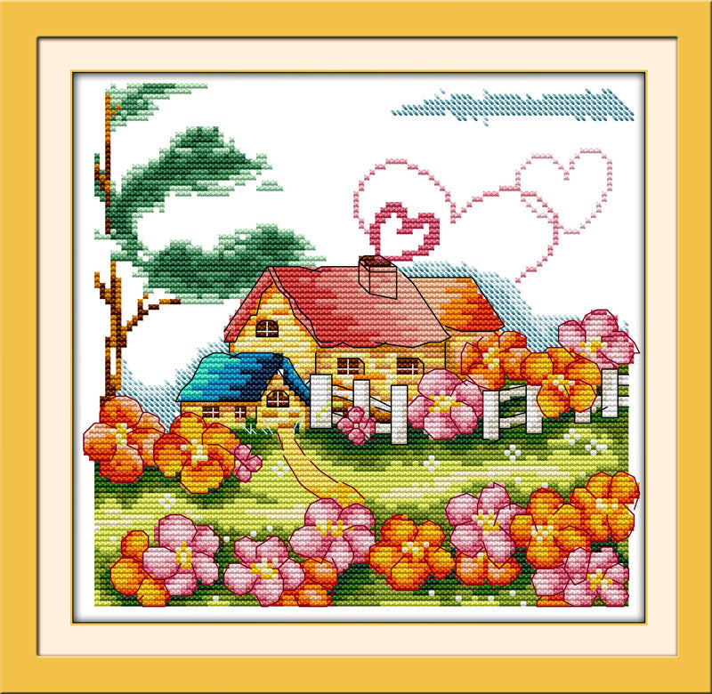 Log Cabin Cross Stitch Kits K062