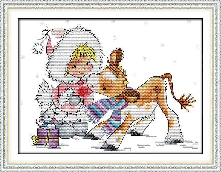 Reindeer Cross Stitch Kits K633