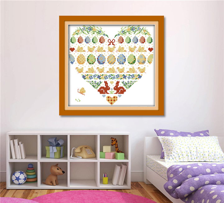 Heart Cross Stitch Kits KB003