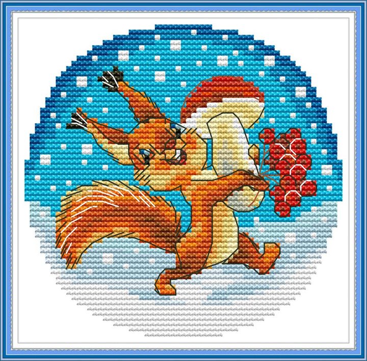 Squirrel Cross Stitch Kits KB091