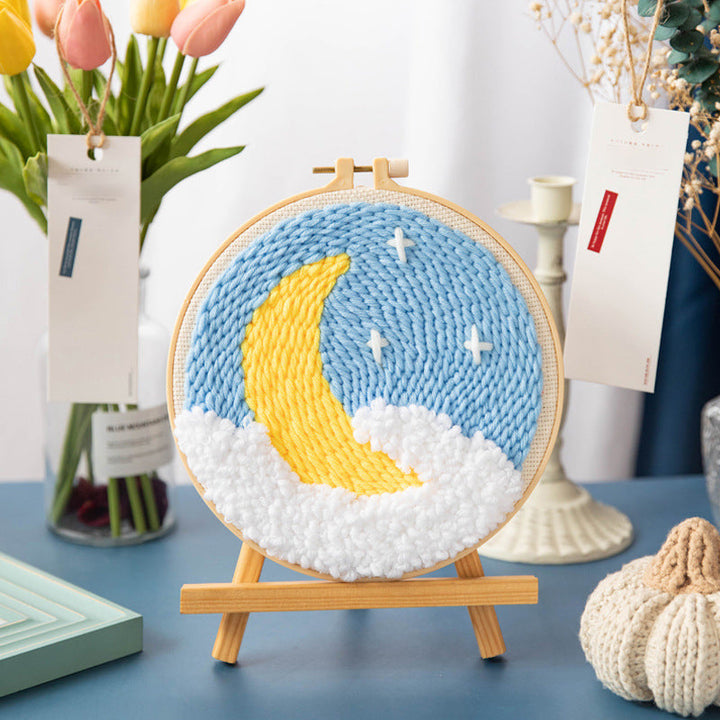 Moon and Stars Punch Needle Embroidery Kits NAT016