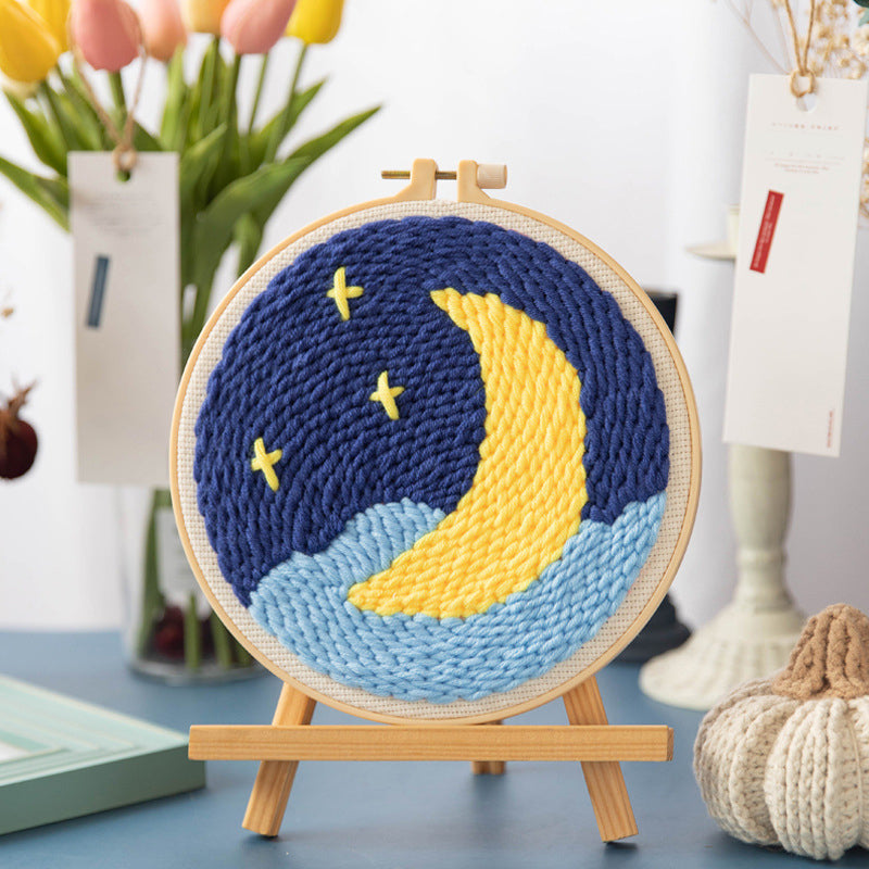 Starry Night Punch Needle Embroidery Kits NAT017