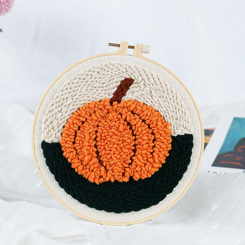 Pumpkin Punch Needle Embroidery Kits PLA004