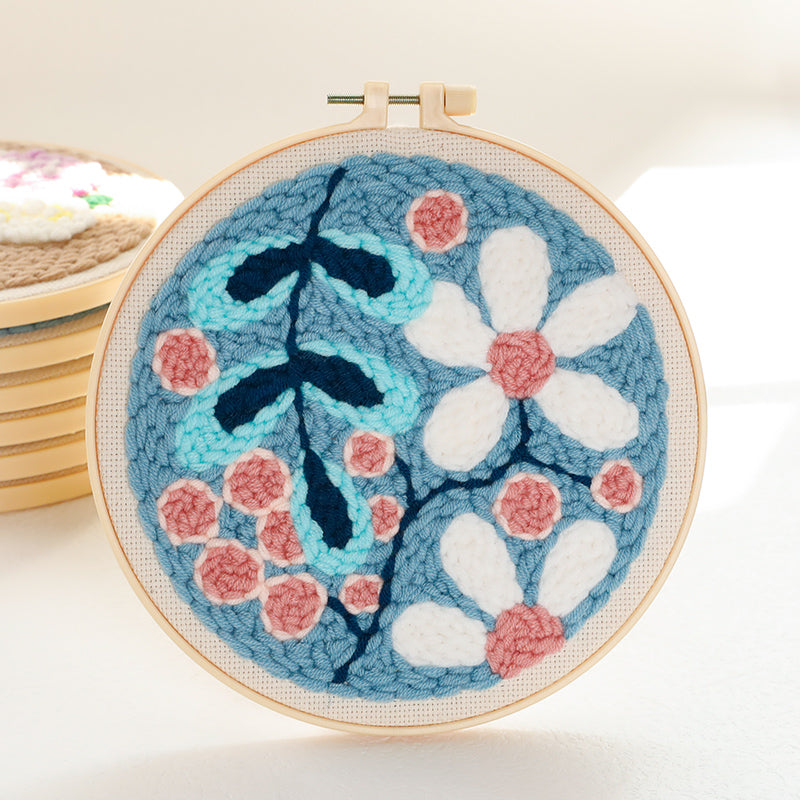 Flowers, Fruits and Leaves Punch Needle Embroidery Kits PLA006