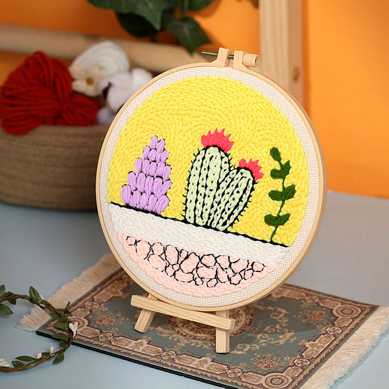 Cactus Punch Needle Embroidery Kits PLA010