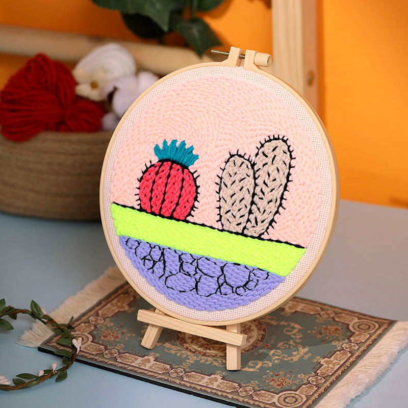 Cactus Punch Needle Embroidery Kits PLA011