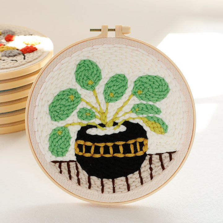 Potted Plant Punch Needle Embroidery Kits PLA017