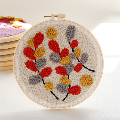 Colorful Leaves Punch Needle Embroidery Kits PLA021