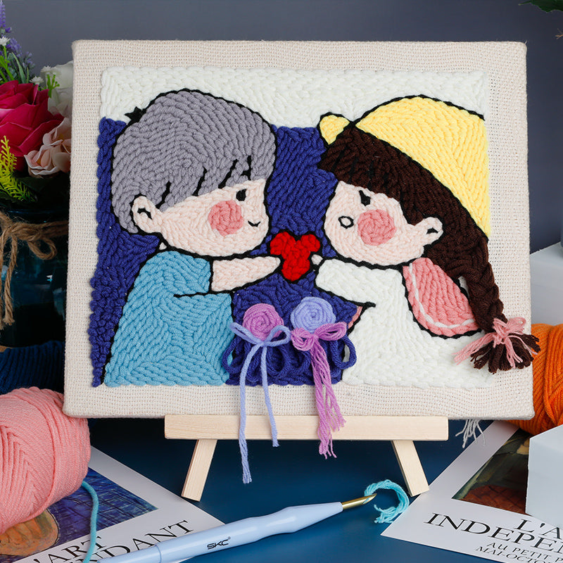 Lovers Punch Needle Embroidery Kits POP014