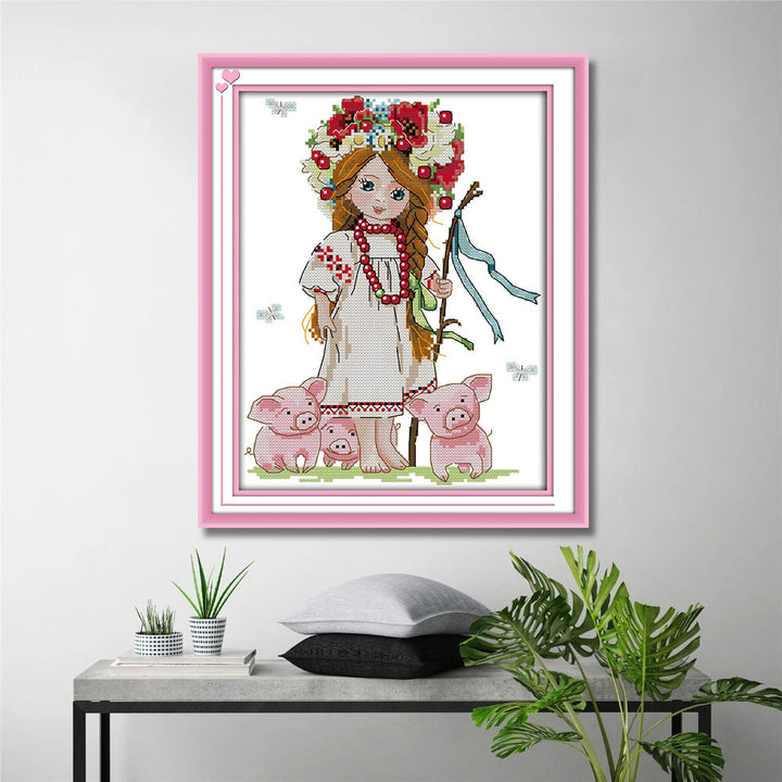 Girl Cross Stitch Kits RA108