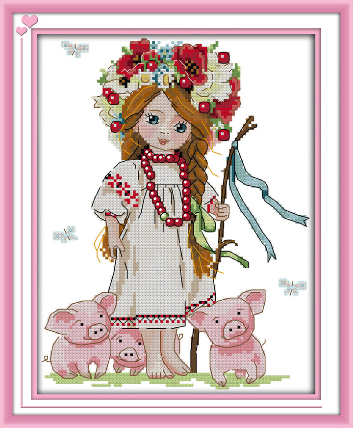 Girl Cross Stitch Kits RA108