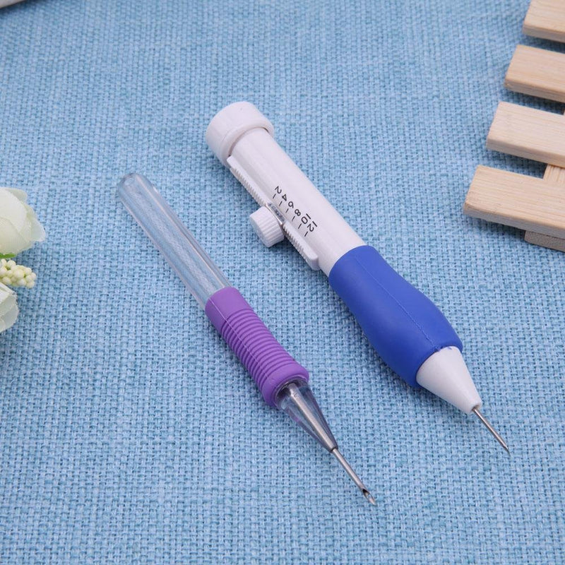 Punch Needle Set 3 Needles 2 Threaders Craft Tool for Embroidery DIY(A+B) TOOL11