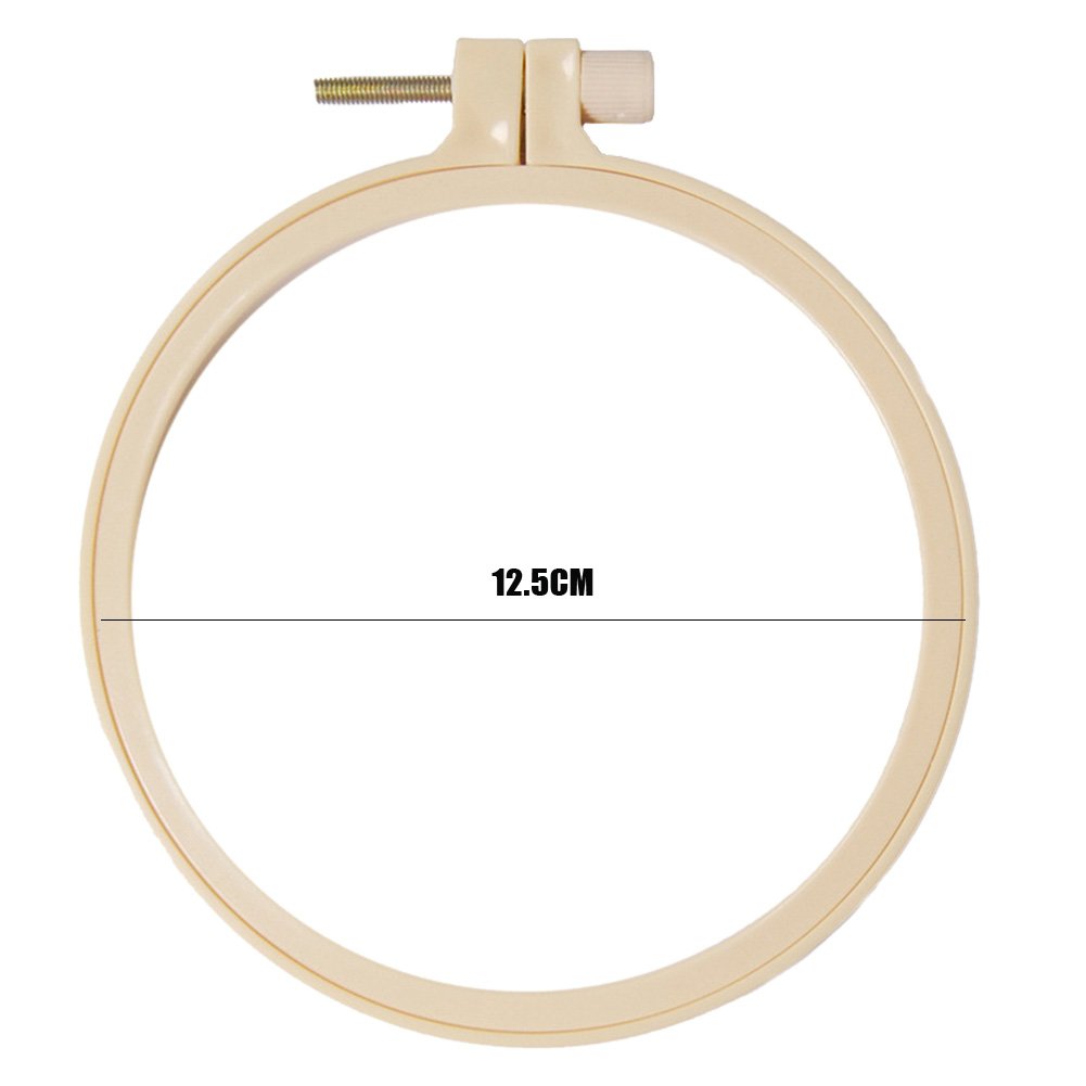 12.5cm Plastic Frame Embroidery Hoop Ring DIY Cross Stitch Sewing Circle TOOL14