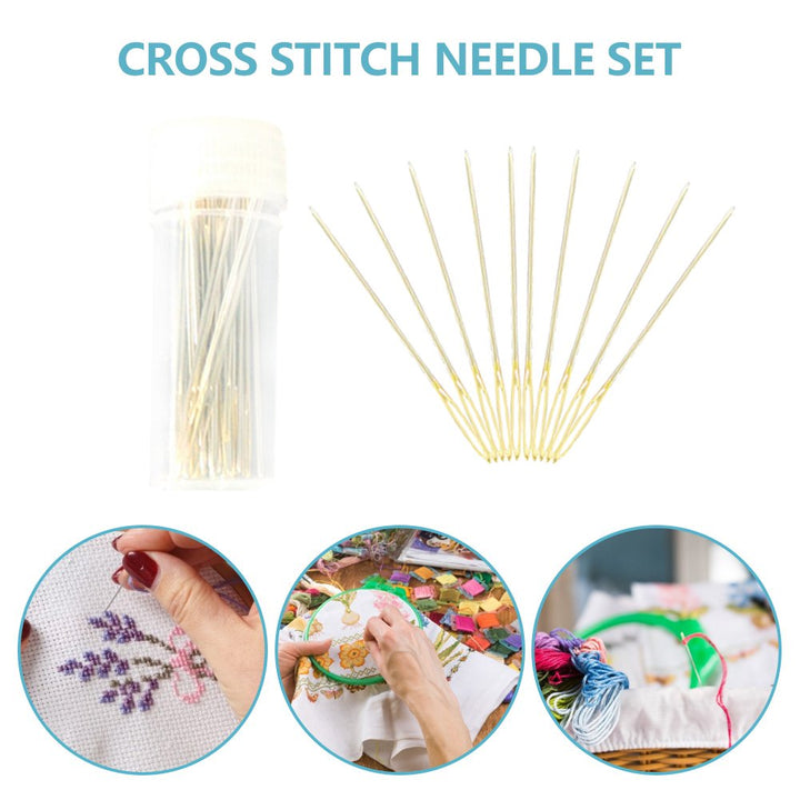 10pcs/Lot Embroidery Needle Set Knitting Craft DIY Sewing Cross Stitch TOOL22