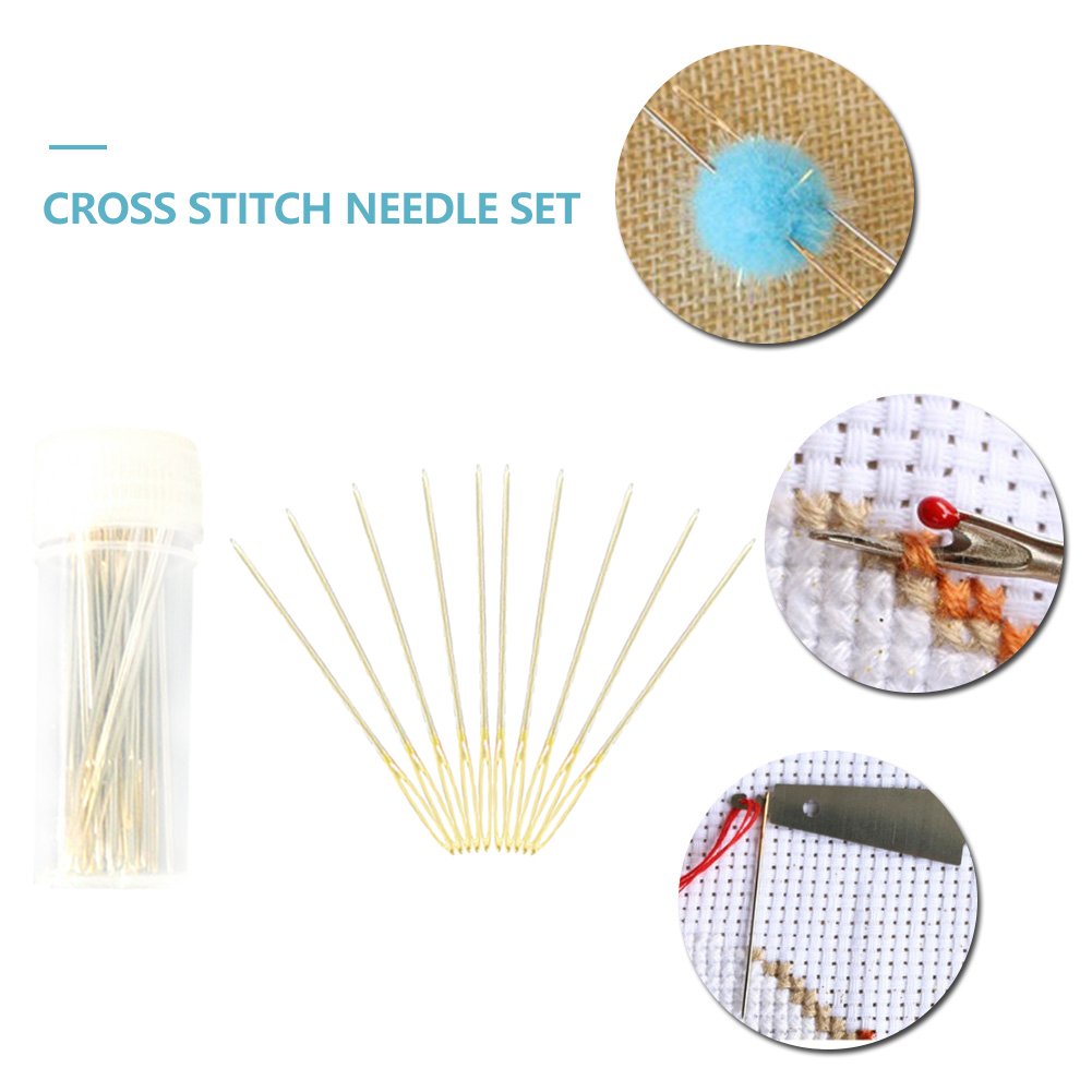 10pcs/Lot Embroidery Needle Set Knitting Craft DIY Sewing Cross Stitch TOOL22