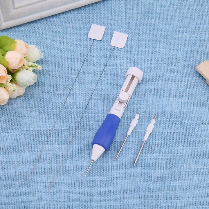 Punch Needle Set 3 Needles 2 Threaders Craft Tool for Embroidery DIY(A) TOOL28