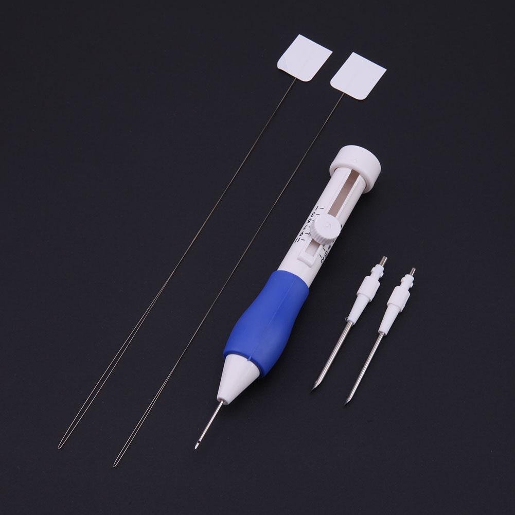 Punch Needle Set 3 Needles 2 Threaders Craft Tool for Embroidery DIY(A) TOOL28