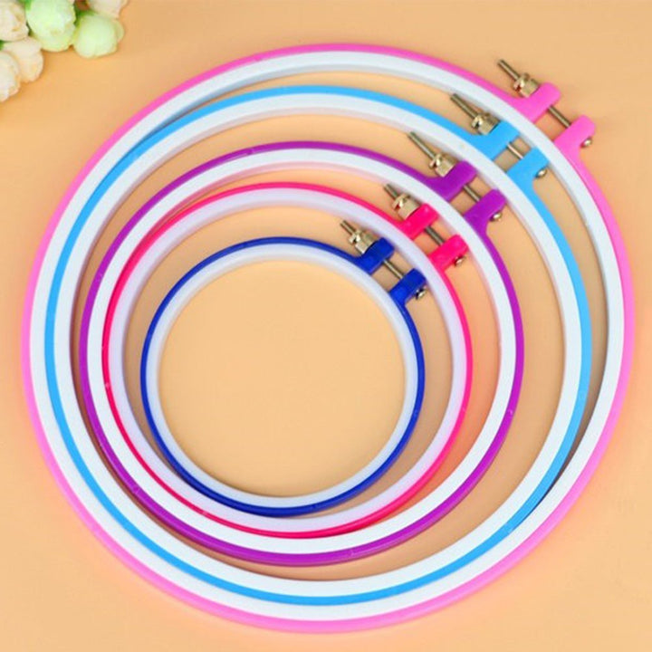 5pcs Cross Stitch Circle Set DIY Craft Round Hand Embroidery Hoops Rings TOOL36