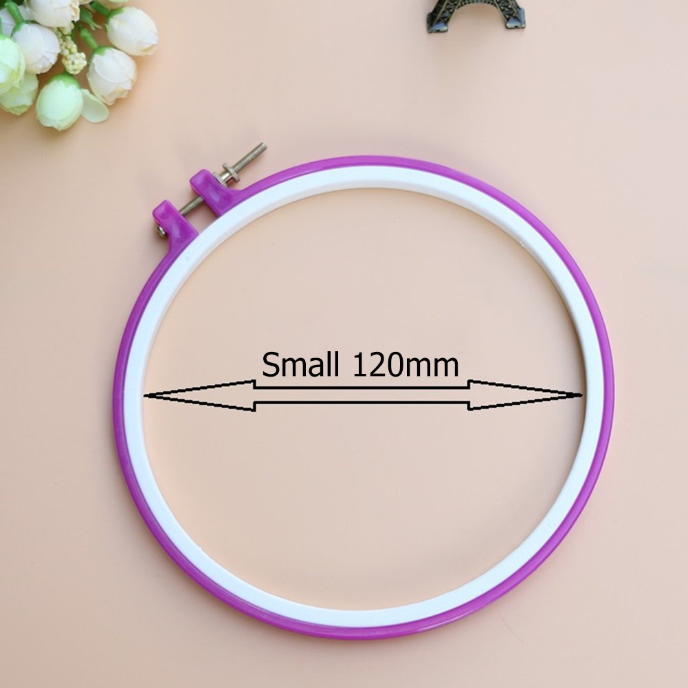 5pcs Cross Stitch Circle Set DIY Craft Round Hand Embroidery Hoops Rings TOOL36