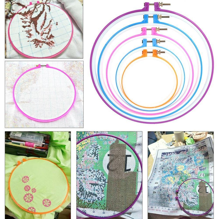 5pcs Plastic Hoop Ring Hoop Frame - Cross Stitch Accessories TOOL4