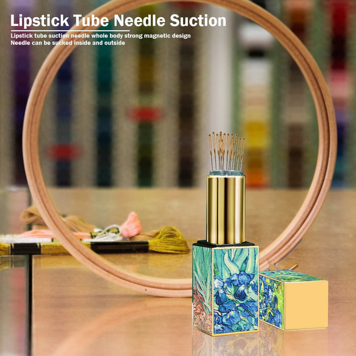 Lipstick Pin Cushion Retractable Sewing Needle Tube TOOL46