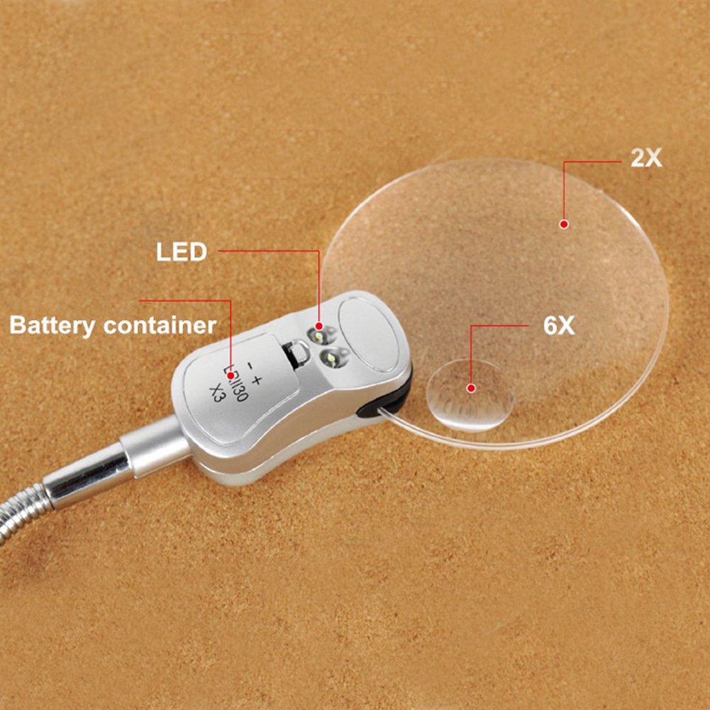 Magnifying Glass Desk Lamp with Clamp for Cross Stitches TOOL48